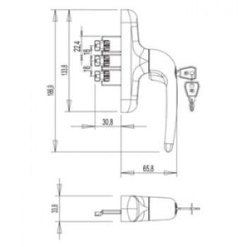 РУЧКА CREMONESE PRIMA KEY MICRO SKG 1 031.15 грн.