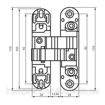 Петля скрытая Kombi-3 K1000 (Krona Koblenz) Белый 446.00 грн.